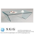 Grade A wysoka jakość 46x28 prostokątne szkła giętego Cocktail Table
