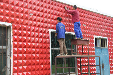 Wata zewnątrz Elewacje 3D teksturowane Panele ścienne Dostosowane Logo 3D Wall Kontekst